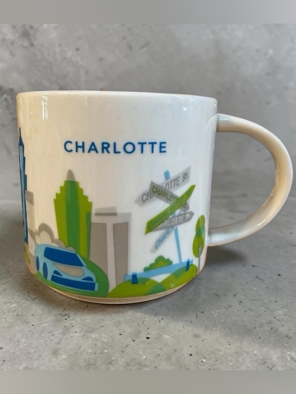 Starbucks You Are Here Mug Charlotte North Carolina Coffee Cup